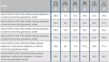 Водонепроницаемый НАВЕСНОЙ ЗАМОК GERDA MODUS AQUA 55 15 КЛЮЧЕЙ
