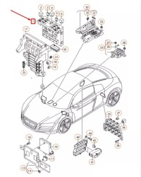 фото thumb №5, Audi r8 42 блок управляющий питание pokładowym 8p0907279p oem
