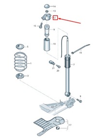 фото thumb №1, Skoda kamiq rear upper shock абсорбер подшипник 2q0513353