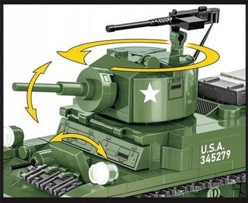 COBI 3048 M3A1 ТАНК СТЮАРТ КОМПАНИЯ ГЕРОЕВ 3