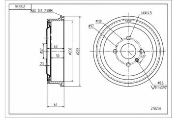 фото thumb №2, Барабани гальмівні 2szt. зад astra f g vectra b hart