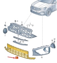 фото thumb №1, Vw taigo cs передня частина бампер center lower решітка 2g7853671c041