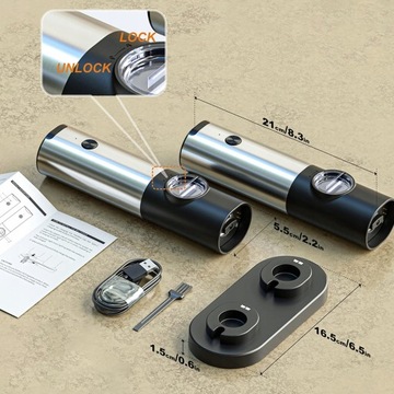 USB ЭЛЕКТРИЧЕСКАЯ МЕЛЬНИЦА ДЛЯ СОЛИ И ПЕРЦА КУХНЯ
