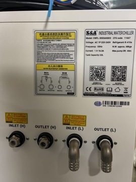 CWFL-3000 Водоохладитель Dual Chiller с двойным входом