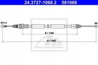 фото thumb №1, Ate 24.3727-1068.2 cięgło, тормоз стояночный