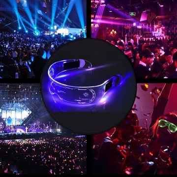 Очки для вечеринок, LED, RGB, 21 световой эффект
