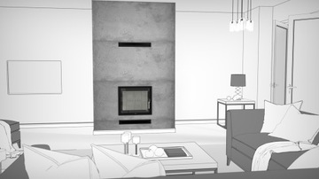 КАМИННАЯ РЕШЕТКА DEFRO HOME ПРЯМАЯ LUFT 650X90 3x