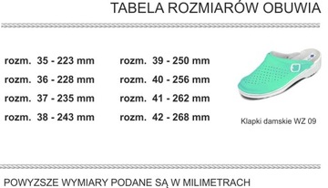 SKÓRZANE KLAPKI MEDYCZNE DAMSKIE 39