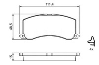 фото thumb №1, Тормозные колодки тормозные bosch 5580060g00 5580061g60 55800