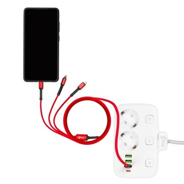 USB-КАБЕЛЬ INFLOO 3в1 LIGHTNING/USB C/microUSB 3.4A