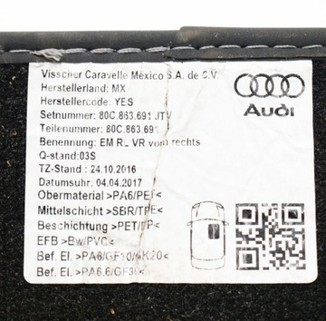 фото thumb №6, Audi q5 sq5 2017 набор коврики автомобильных