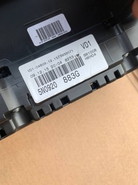 фото thumb №5, 5n0920883g спидометр 3d цвет vw tiguan европа хороший