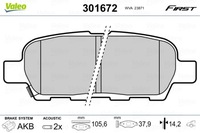 фото thumb №2, Тормозные колодки тормозные задняя renault koleos i 2.0 dci 2.5
