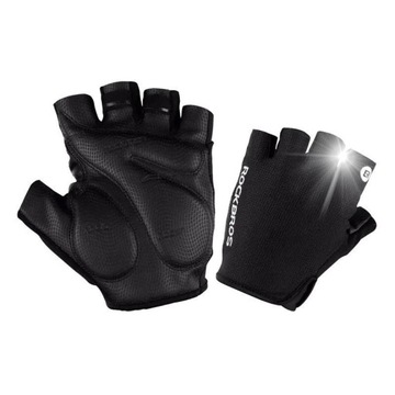 Rękawiczki z odkrytymi palcami na rower Rockbros rozmiar: M S106BK-M (czarn