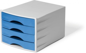 КОНТЕЙНЕР ДЛЯ ДОКУМЕНТОВ С 4 ЯЩИКАМИ, серо-синий, Durable Eco A4+