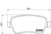 фото thumb №1, Brembo тормозные колодки тормозные fiat croma 05- задняя brembo