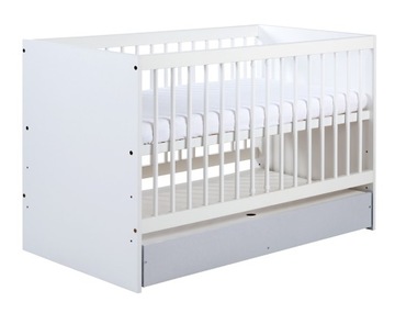 DALIA GREY COT KLUPŚ CONTAINER 140 + матрас