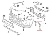 фото thumb №14, Mitshubishi eclipse cross 2018-2020 направляющая бампера перед правый оригинал