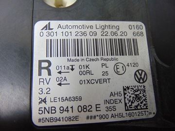 фото thumb №15, Лампа правая перед vw tiguan ii 5nb941082e европа