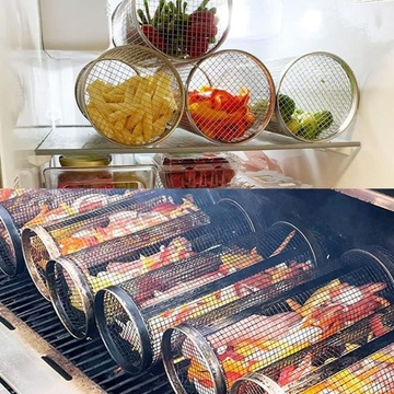 ГРИЛЬНАЯ КОРЗИНА ДЛЯ ЖАРЕНИЯ ОВОЩЕЙ МЯСО, КАРТОФЕЛЬ РЫБА, ГРИЛЬ ГРИЛЬ 3 ШТ.