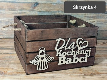 БОЛЬШАЯ ДЕРЕВЯННАЯ КОРОБКА ДЛЯ БАБУШКИ И ДЕДУШКИ 28х26х16 УПАКОВКА ДЛЯ СЛАДОСТЕЙ