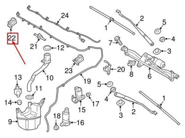 фото thumb №15, Насадка омывателя volvo xc60 mk1 оригинальный 31378706