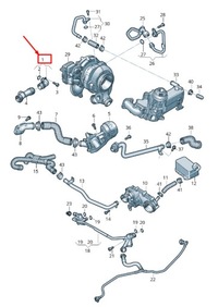 фото thumb №1, Audi q5 fy передня частина двигун охолоджуюча рідина адаптер 059121071dq original