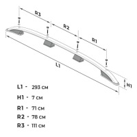 фото thumb №10, Рейлінги дахові багажник do renault trafic iii 2014- long | довгий