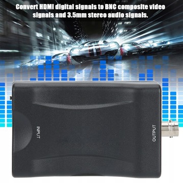 Черный преобразователь HDMI в BNC NT с видеосистемой