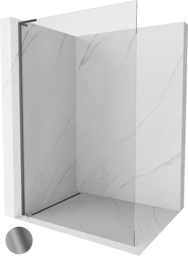 MEXEN KIOTO L ŚCIANKA PRYSZNICOWA WALK-IN 80 x 200 CM GUN METAL szkło 8 mm