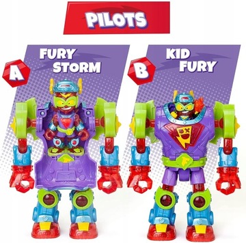 НАБОР SUPER ZINGS SUPERBOT SUPER RED FURY STORM KID