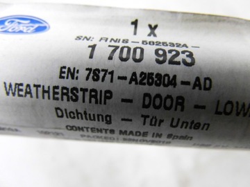 фото thumb №2, Прокладка порога двері нижня ford mondeo mk4 2007-