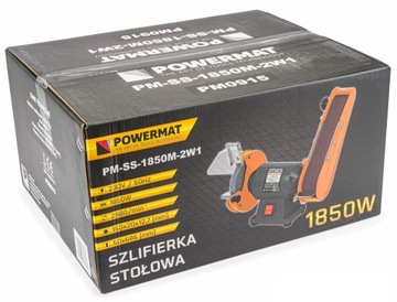 SZLIFIERKA STOŁOWA KAMIENIOWA TAŚMOWA 2W1 1850W