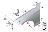 фото thumb №11, Bmw 3 gran turismo f34 передня частина правий fender 41009633548