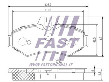 фото thumb №3, Fast тормозные колодки ham mb sprinter 95- 901-905 зад