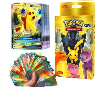 КАРТЫ POKEMON LEGENDARY GX EX 2в1 НАБОР 100 шт. + БЕСПЛАТНАЯ POKEMON BAND