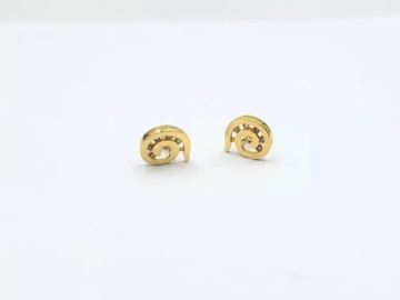 НОВЫЕ ЗОЛОТЫЕ СЕРЬГИ P.585 2.52G СПИРАЛЬ
