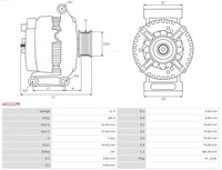 фото thumb №5, Генератор astra g 2.2 16v 00-05 100a