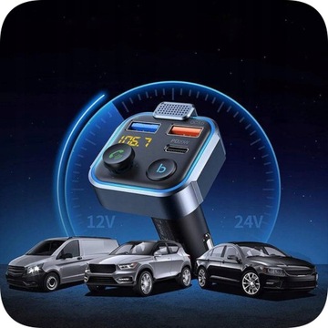 FM-ПЕРЕДАТЧИК BLUETOOTH АУДИО FM-БЫСТРОЕ ЗАРЯДНОЕ УСТРОЙСТВО QC USB PD MP3