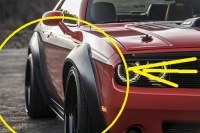 фото thumb №11, Комплект нове планки накладка розширення крила чорний dodge challenger
