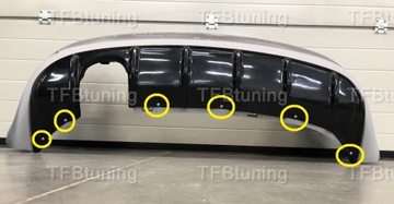 фото thumb №11, Дифузор бампера зад audi a3 8p 08-13 tfb тюнінг