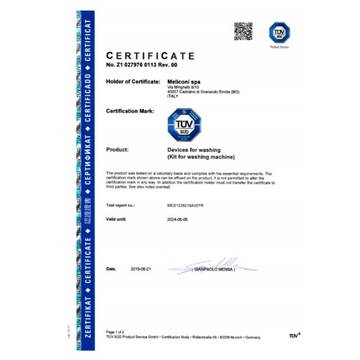 Meliconi - универсальный разъем для стиральной и сушильной машины Torre Smart L60