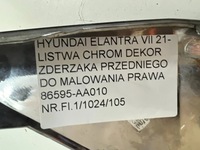 фото thumb №15, Hyundai elantra vii 2021- права молдинг хром бампера передній перед oem