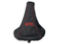 фото thumb №1, Alfa romeo mito чехол переключения передач кожа вышивка красный