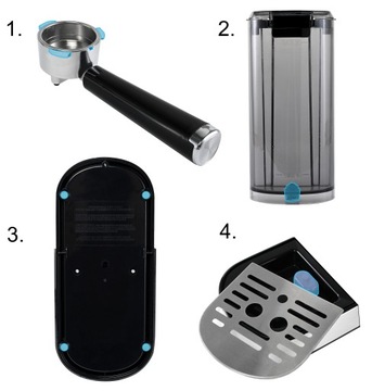 Кофемашина Yoer INOX с напорным фильтром 1,2 л 20 бар 1450 Вт + БАРОМЕТР