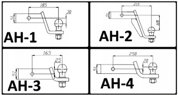HAK HOLOWNICZY PODWYŻSZONY HONDA ODYSSEY ADAPTER
