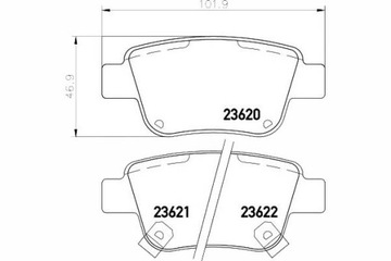 фото thumb №9, Тормозная колодка тормозной kpl. зад toyota avensis, corolla verso, previa iii