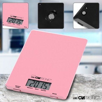 ТОЧНЫЕ КУХОННЫЕ ВЕСЫ CLATRONIC KW 3626 РОЗОВЫЕ