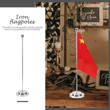 Ga-American Flag Desktop Flagpole Telescopic 2 Pcs