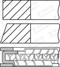 фото thumb №1, Набор колец поршня 08-453500-00 goetze двигатель